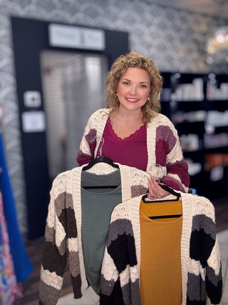 Color Block Cardigan