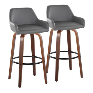 LumiSource and Grandview Gallery - Daniella 30" Fixed-Height Barstool - Set of 2