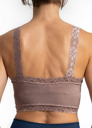 Lace Bralette: Tan