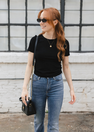 ELIETIAN - Short Sleeve Waist Length Top