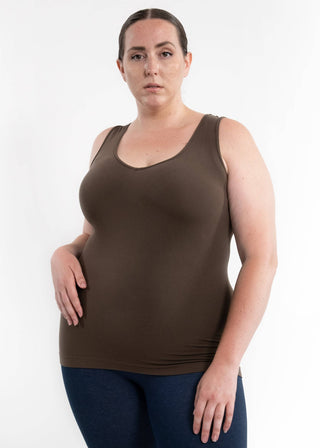 Reversible Tank - Curvy Fit: Ivory