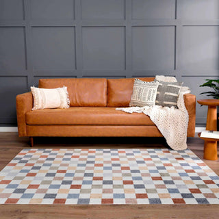 Hauteloom Alie Colorful Checkered Washable Rug