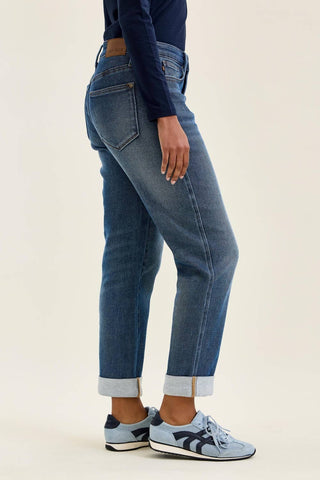 Judy Blue Jeans - MR BILLIE Boyfriend  DK Cozy Indigo
