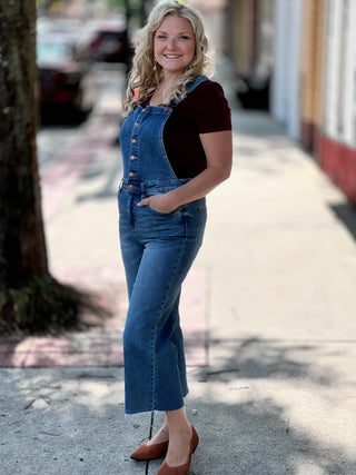 Judy blue Cropped Denim Overalls