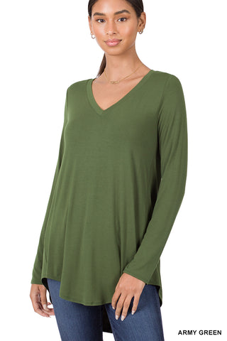 Luxe Rayon Long-Sleeve Top*