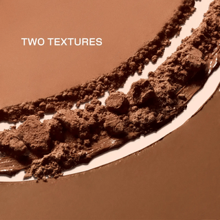 Air Bronzer Duo swatches showing two bronzer textures side by side
