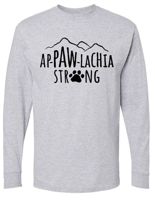 Heather gray Ap-paw-lachia Strong long sleeve tee