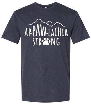 Vintage navy Ap-paw-lachia Strong tee with front graphic