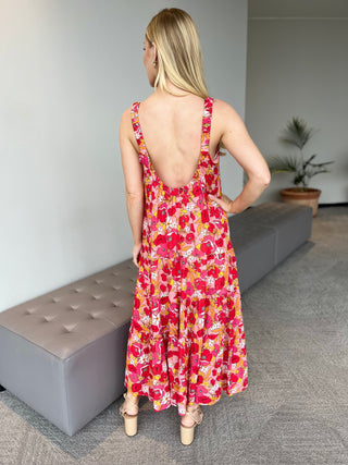 Sleeveless Floral Print Dress