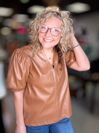 Leather Fall Top- faux