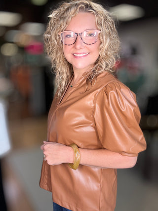Leather Fall Top- faux