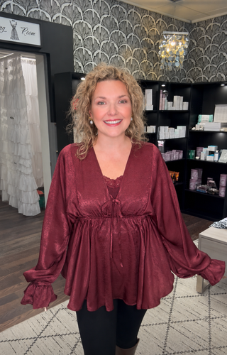 Silky Peplum Blouse