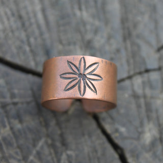 Copper Bloodroot Ring, Size 8.5