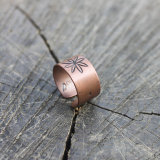 Copper Bloodroot Ring, Size 8.5