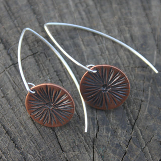 Copper Daisy Earrings