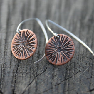 Copper Daisy Earrings