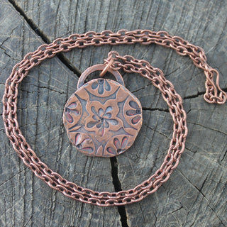 Copper Flower Necklace