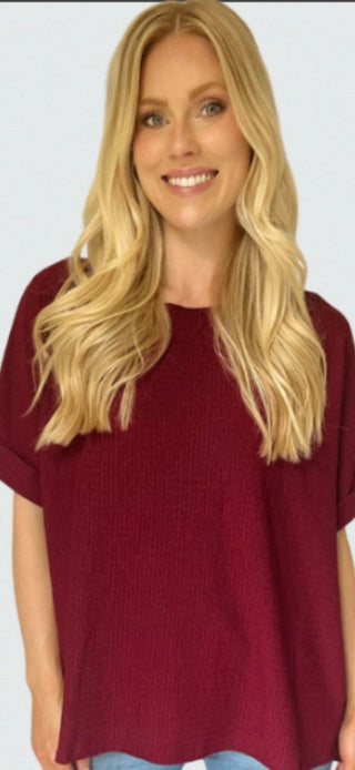 Crepe Texture Top - Just Believe Boutique