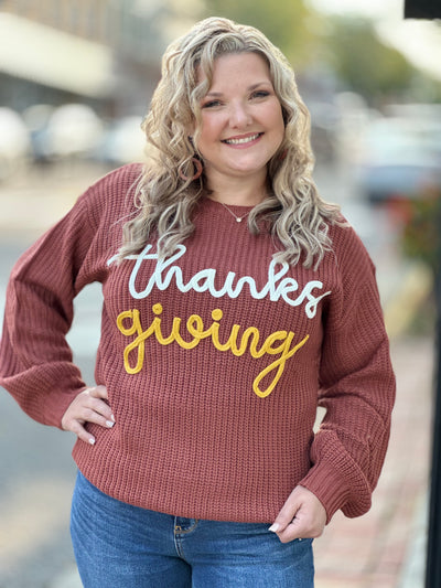 THANKSGIVING Embroidery Sweater
