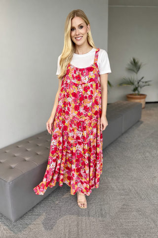 Sleeveless Floral Print Dress