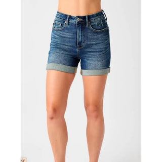 Judy Blue Tummy Control Cuffed shorts