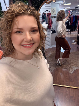 JB brown faux leather cropped.