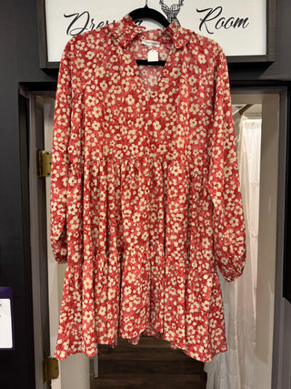 Floral Print Tiered Dress