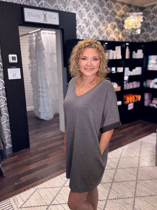V-NECK SIGNATURE DRESS