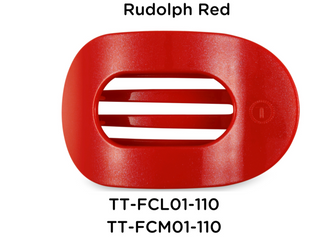 Rudolph Red Medium Flat Round Hair Clip