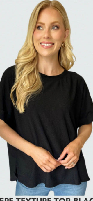 Crepe Texture Top - Just Believe Boutique