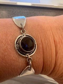 Bracelet with Round Blue Stone