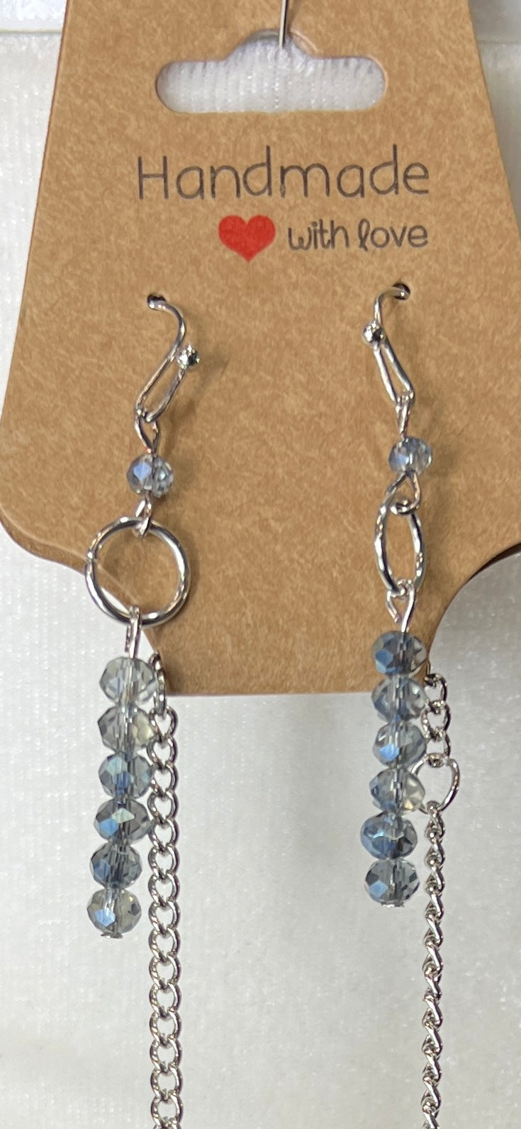 Iridescent Clear Necklace and Earring Set