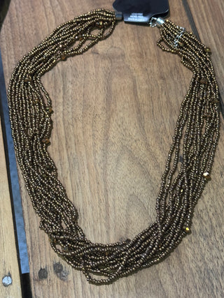 Layered Crystal Bead Necklace