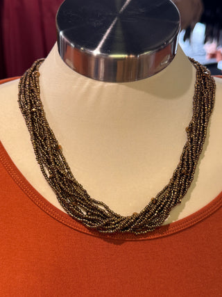 Layered Crystal Bead Necklace