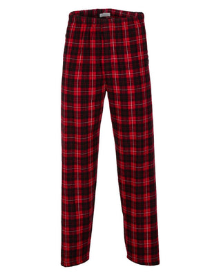 Red and black plaid flannel pajama pants