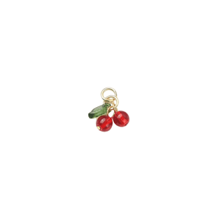 Front of the Gold Dangling Cherries Charm