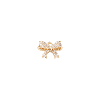 Front of Gold Jeweled Bow Charm