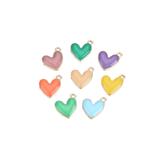 Transparent Gold Mini Bubble Heart Charm | Assorted