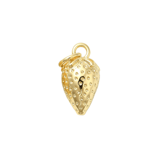 Front view of the Gold Strawberry Charm