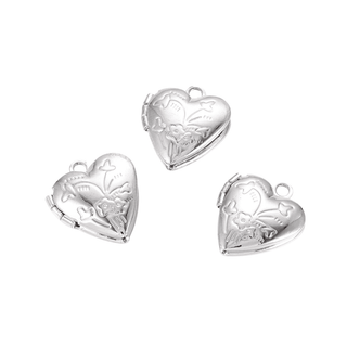 Front of three Silver Vintage Lockets