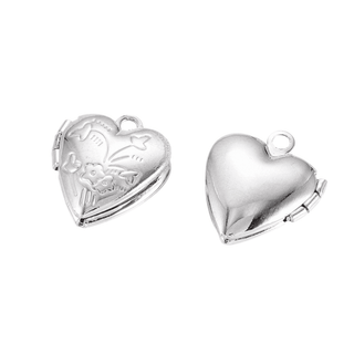 Front an back of the Silver Vintage Locket