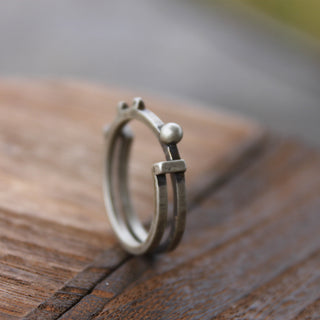 Square Wire and Bell Ring, Size 9