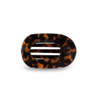 Brown Tortoise Flat Round Clip