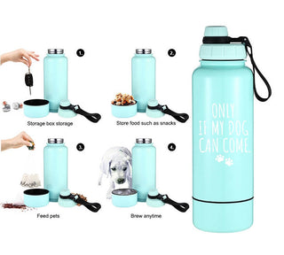 Stainless Steel Water Bottle with Storage Compartment