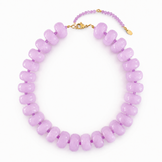 Chunky Resin & Natural Stone Bead Necklace