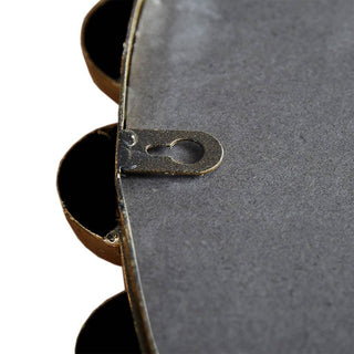 Round Iron Framed Wall Mirror – Gold Decor