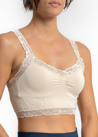 Lace Bralette: Tan