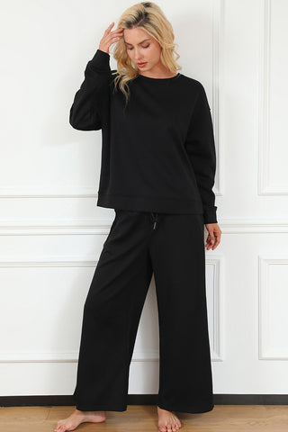 Long Sleeve Top and Drawstring Pants Set