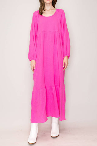 Cotton Gauze Ruffle Dress