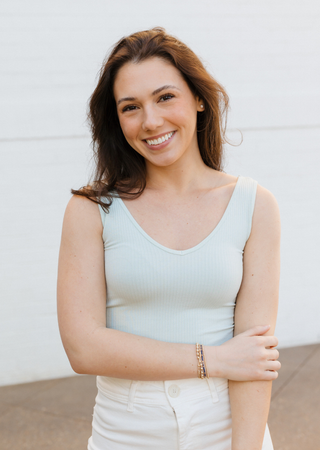 Ribbed Reversible Tank: Chocolate